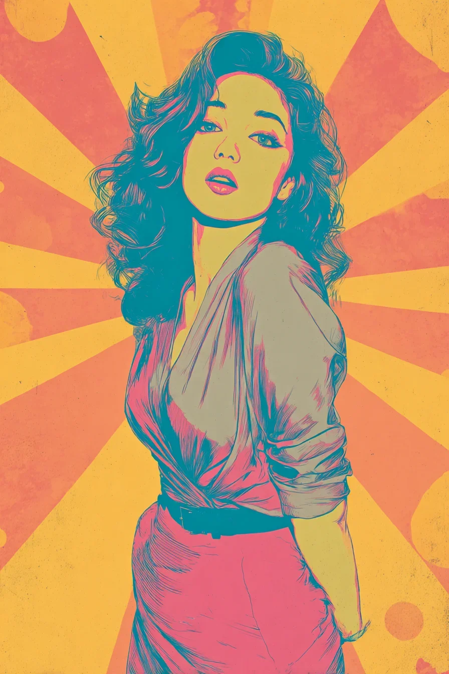 Retro Radiance in Pop Art Color