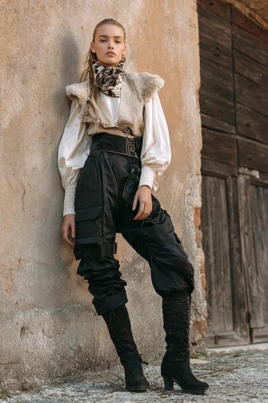 Romantic Edge Against Ancient Walls