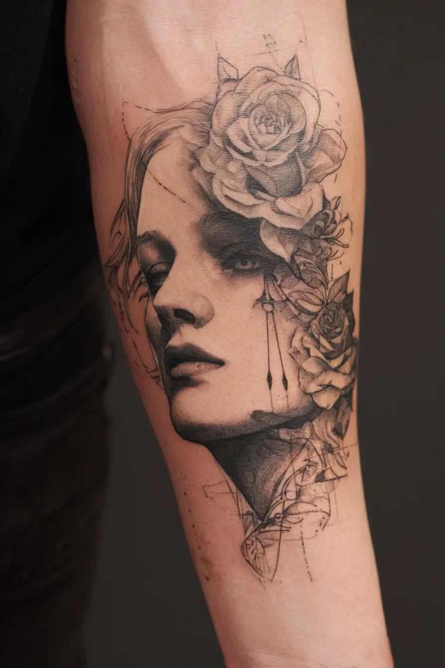 Roses and Shadows on Skin