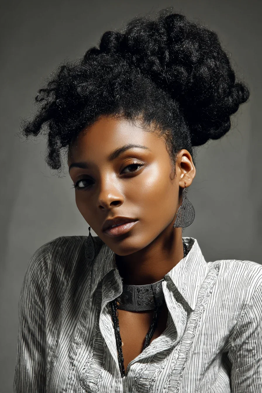 Sculptural Updo With Natural Texture