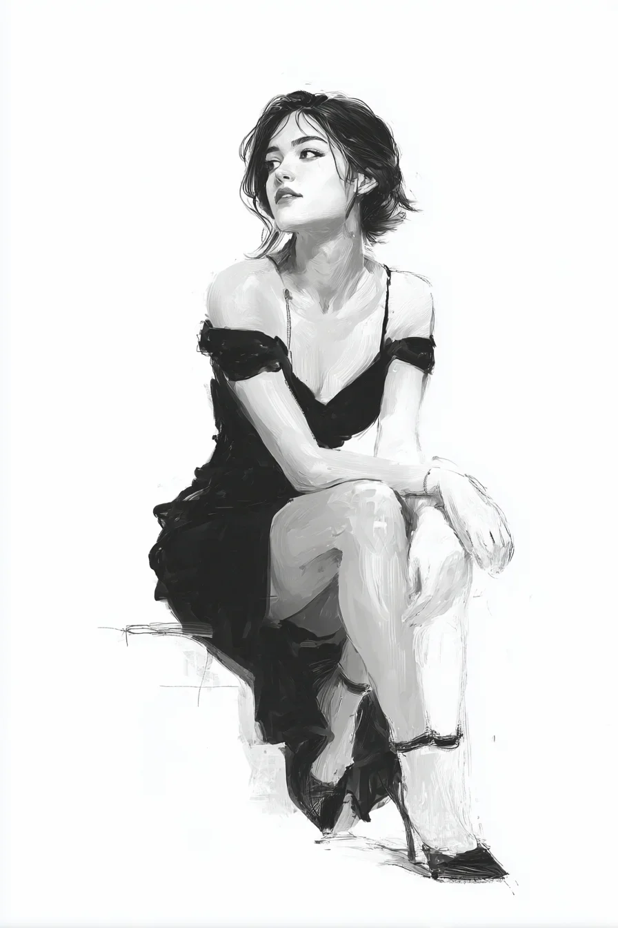 Seated Figure in Black