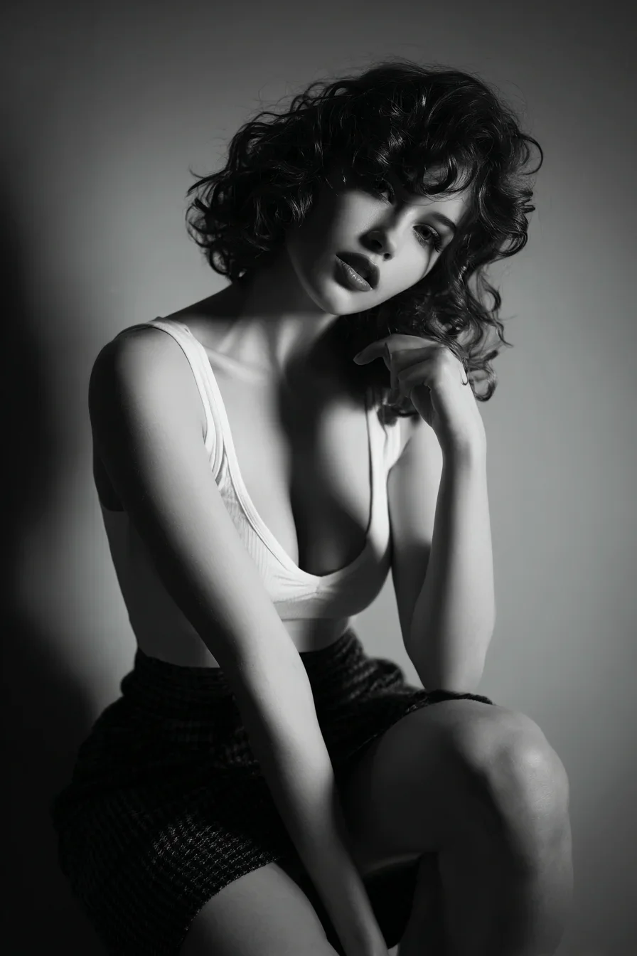 Shadow and Curl in Monochrome