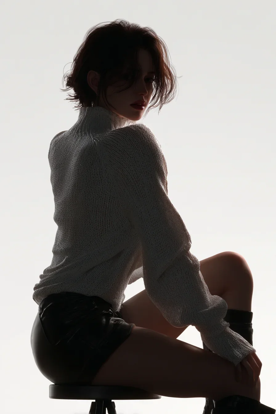 Shadow and Stillness on a Stool