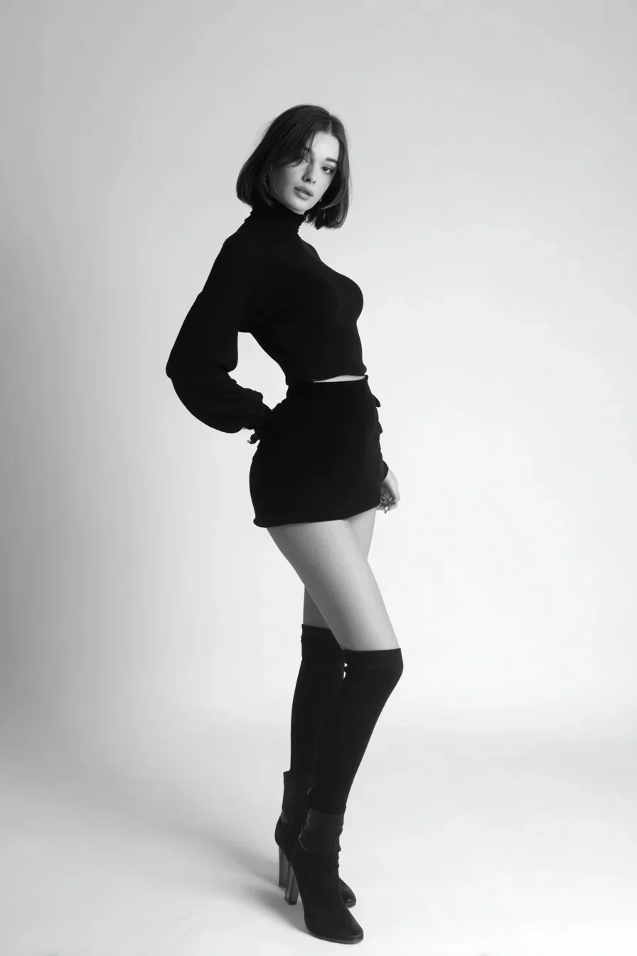 Sharp Lines in All Black