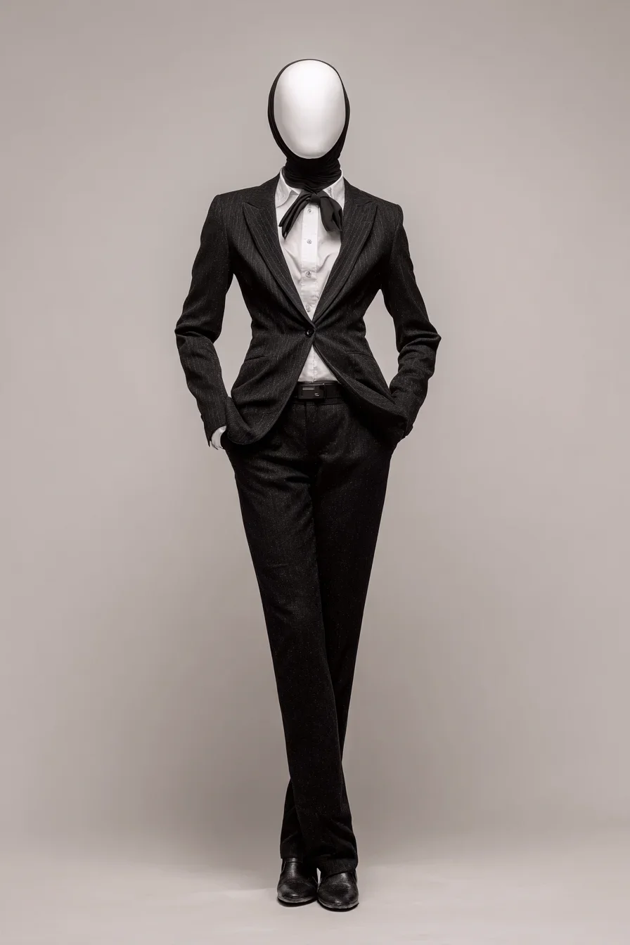 Sharp Tailoring in Charcoal Pinstripe