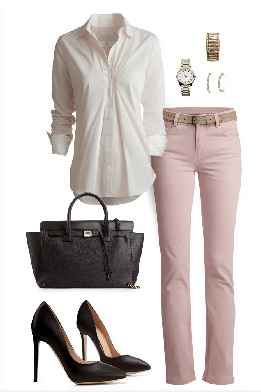Soft Pink and Sharp Black