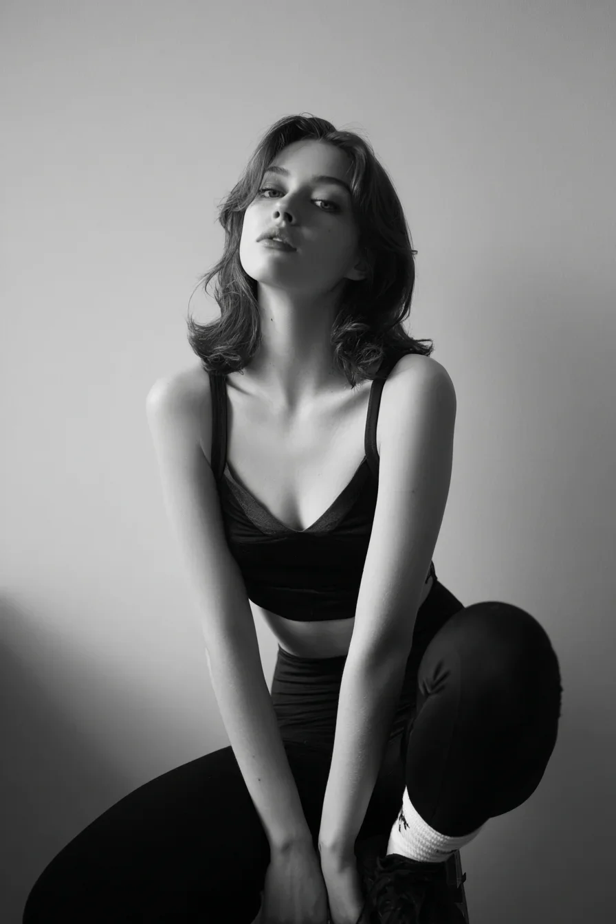 Studio Stillness in Black and White
