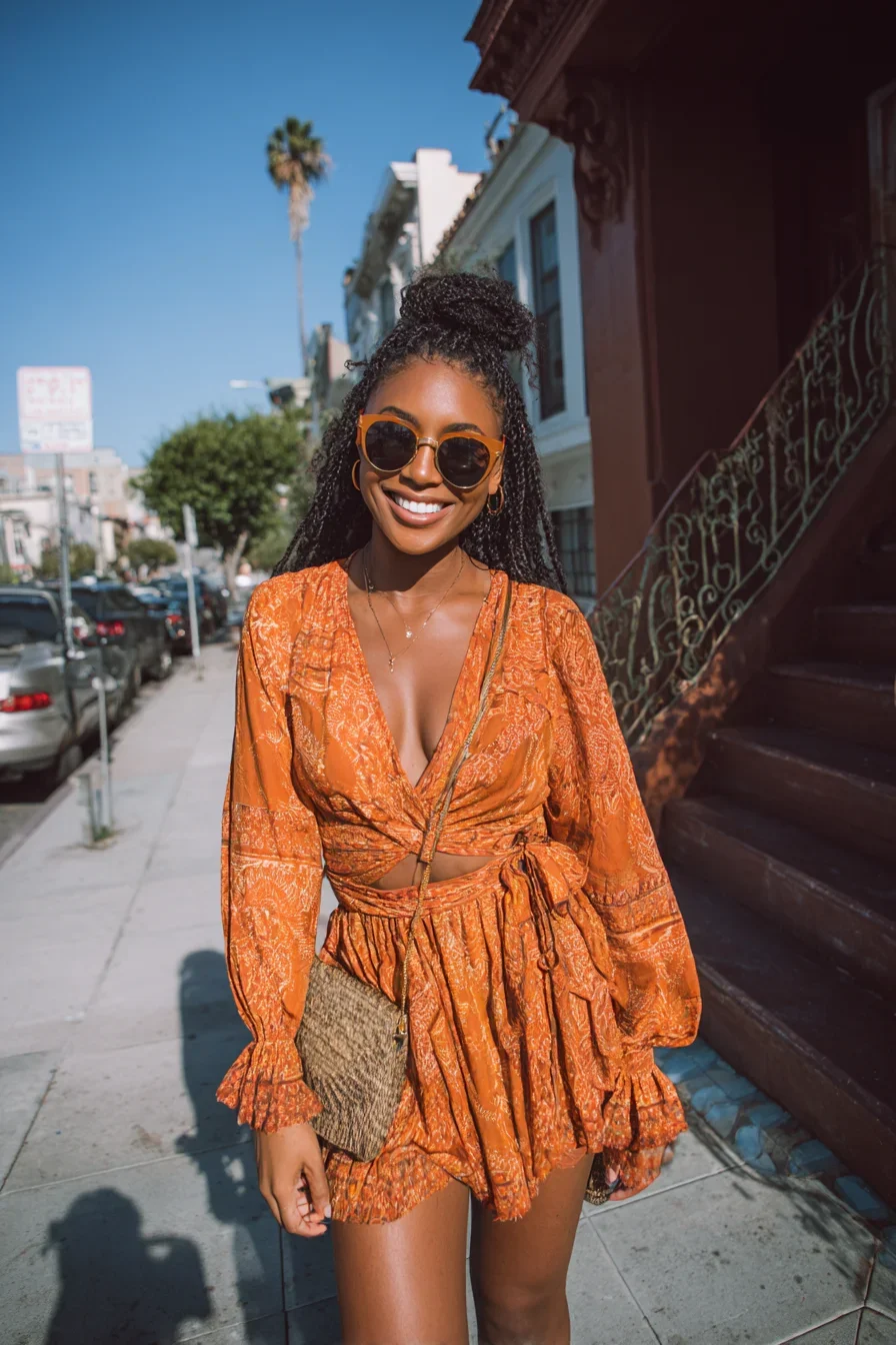 Sun-Drenched Streets in Burnt Orange