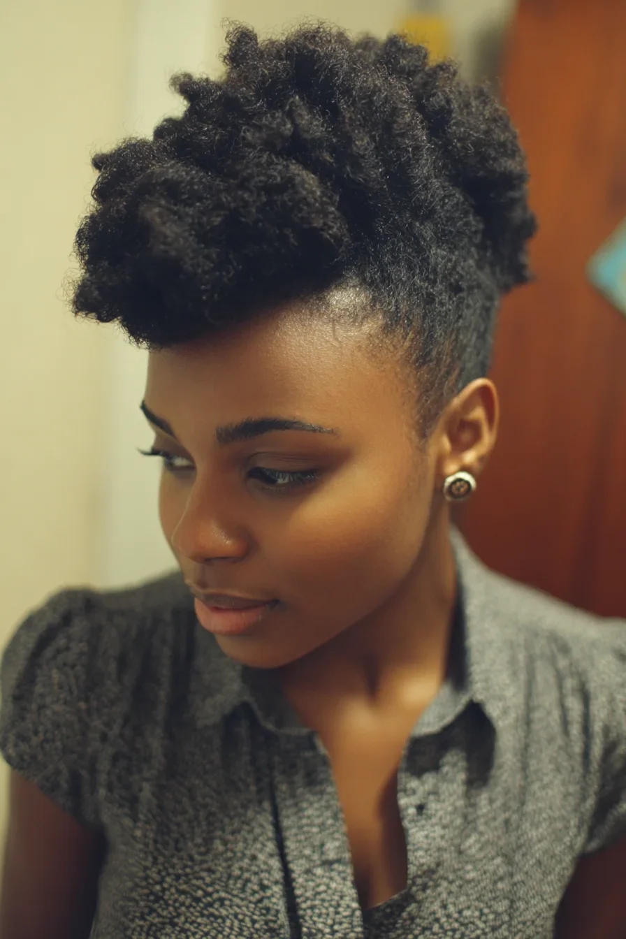 Tapered Natural with Curly Top
