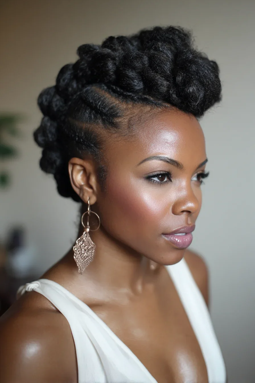Twisted Updo with Natural Texture