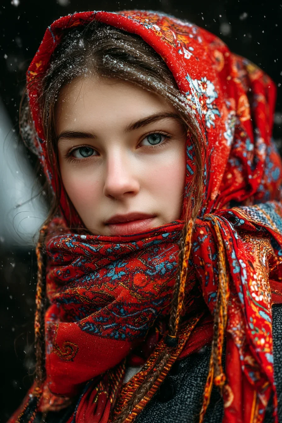 Winter Portrait in Red